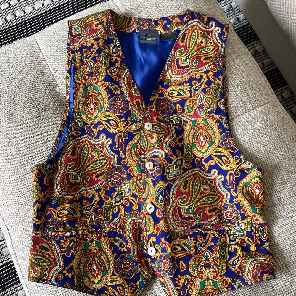Vintage LizWear Paisley Vest, Size S